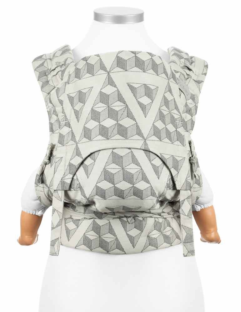Fidella FlowClick Half-Buckle Basic Baby Carrier Halfbuckle - Tri-Cubes Grey