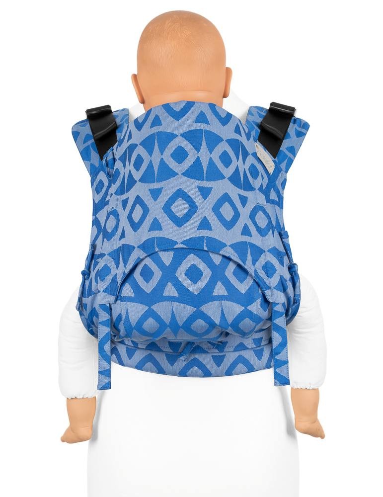Fidella Fusion 2.0 Toddler Feather Rain Scuba Blue Full Buckle Carrier Night Owl Smooth Blue